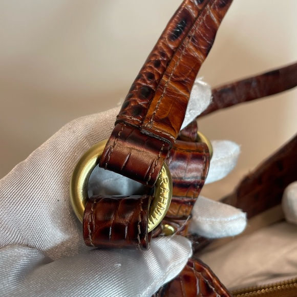 Brahmin Dagny Pecan croc-embossed leather handbag - Picture 6 of 16